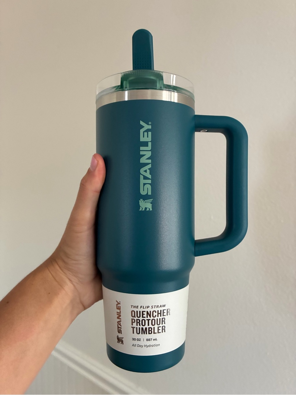 Stanley Coastal Teal Quencher ProTour 30oz Tumbler with Handle and Flip Straw